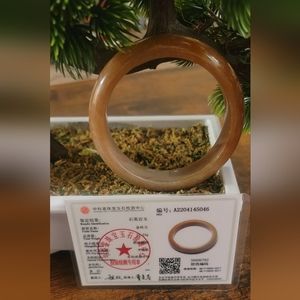 Red Tinged Brown Jade Bracelet